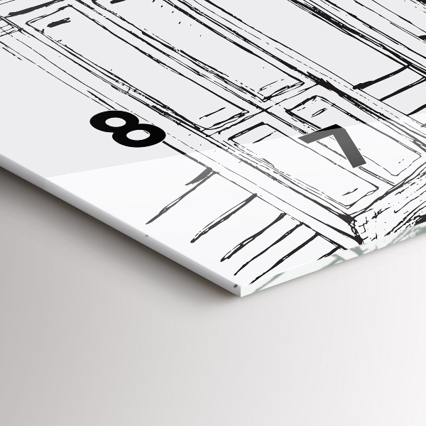 Horloge rectangulaire horizontale Dessin de la ville de Provence