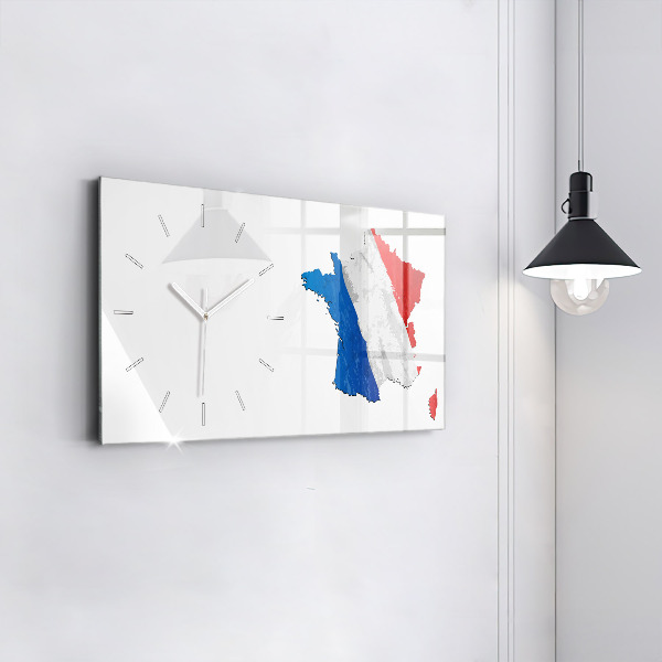 Horloge rectangulaire horizontale Drapeau de la France