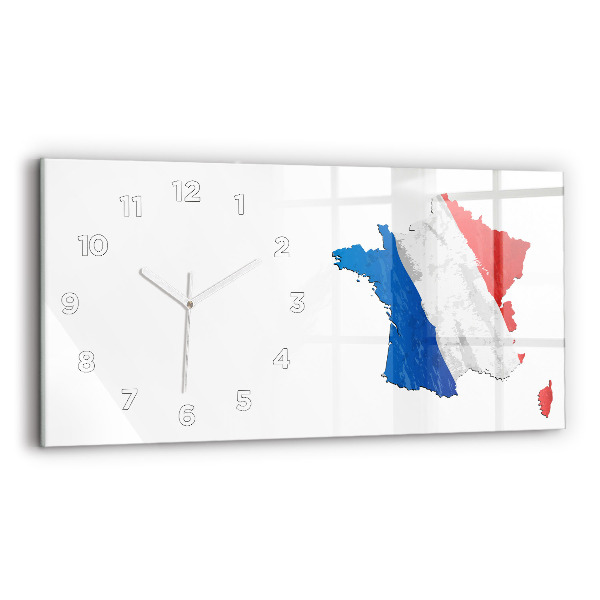 Horloge rectangulaire horizontale Drapeau de la France