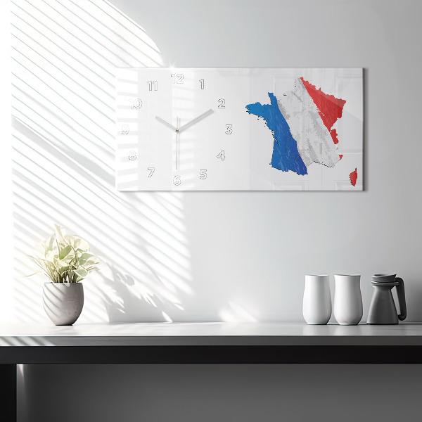 Horloge rectangulaire horizontale Drapeau de la France