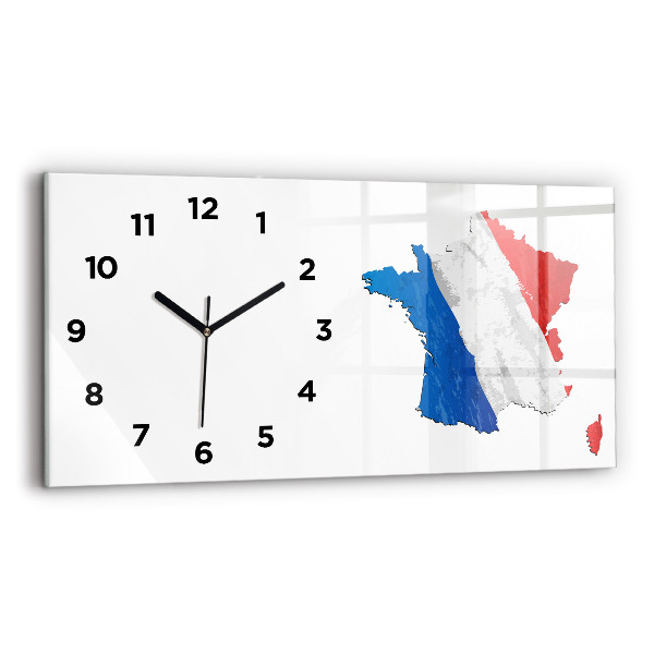 Horloge rectangulaire horizontale Drapeau de la France
