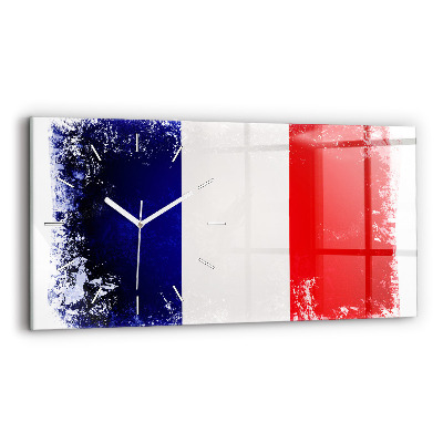 Horloge rectangulaire horizontale Drapeau de la France