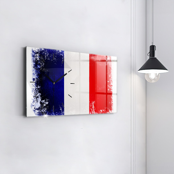Horloge rectangulaire horizontale Drapeau de la France