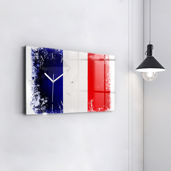 Horloge rectangulaire horizontale Drapeau de la France