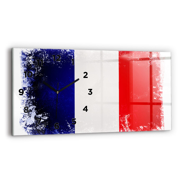 Horloge rectangulaire horizontale Drapeau de la France
