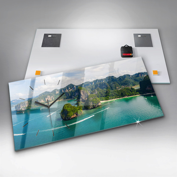 Horloge murale horizontale Île en Thaïlande