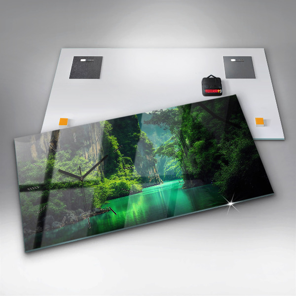 Horloge murale horizontale Le paysage naturel de la Thaïlande