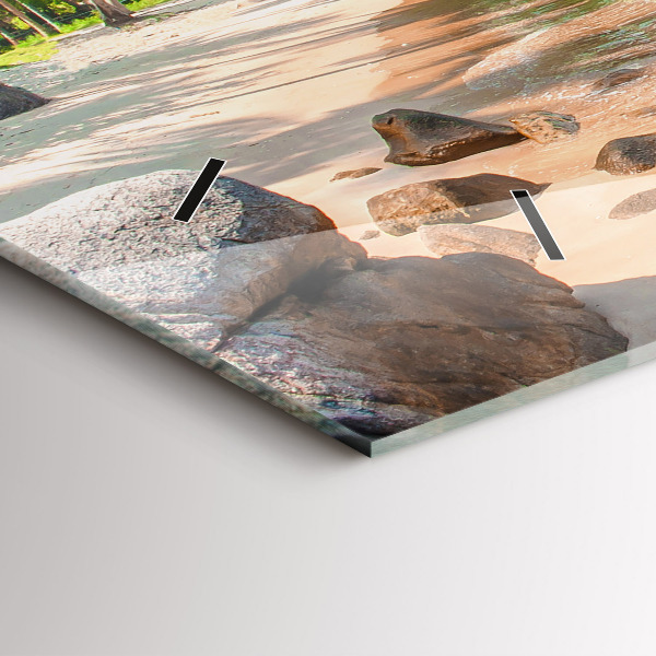 Horloge rectangulaire horizontale Belle plage en Thaïlande