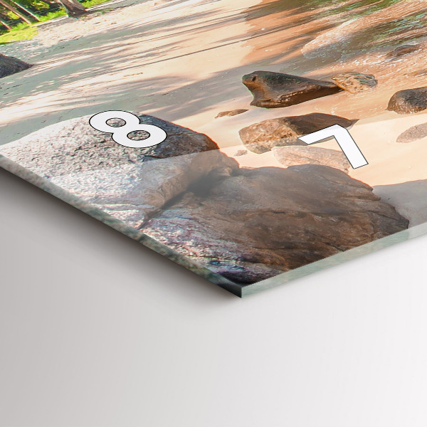 Horloge rectangulaire horizontale Belle plage en Thaïlande