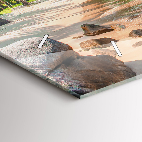 Horloge rectangulaire horizontale Belle plage en Thaïlande