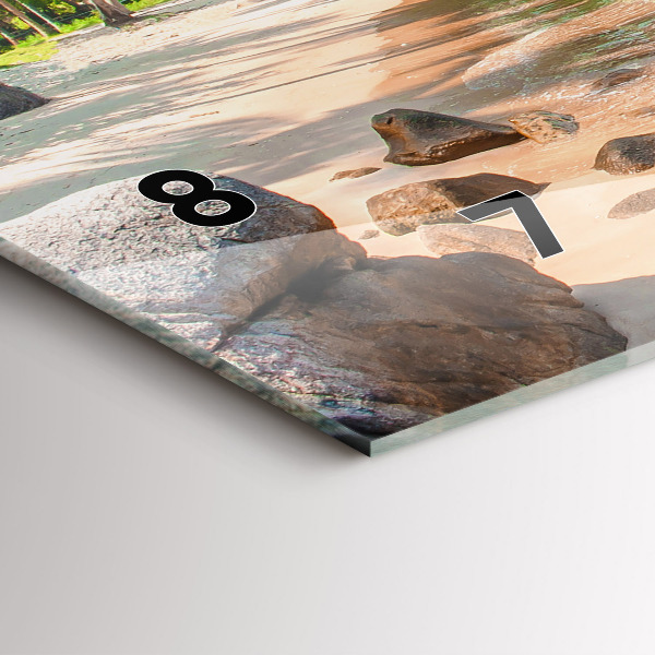 Horloge rectangulaire horizontale Belle plage en Thaïlande