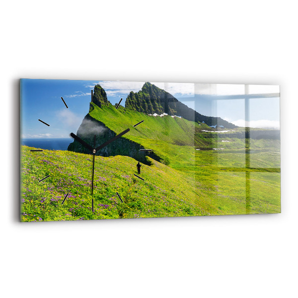Horloge murale horizontale Réserve de Hornstrandir, Islande