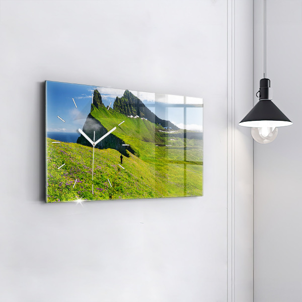 Horloge murale horizontale Réserve de Hornstrandir, Islande