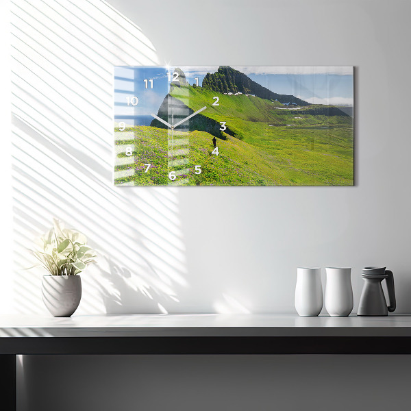 Horloge murale horizontale Réserve de Hornstrandir, Islande
