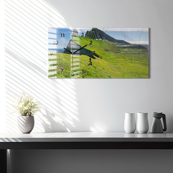 Horloge murale horizontale Réserve de Hornstrandir, Islande