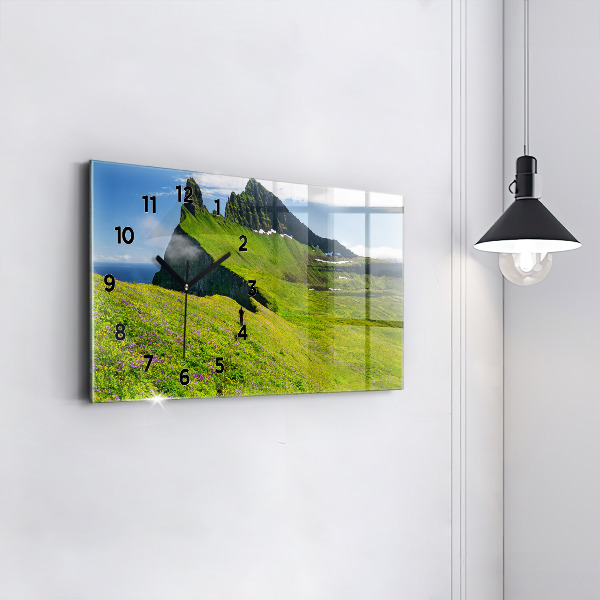 Horloge murale horizontale Réserve de Hornstrandir, Islande