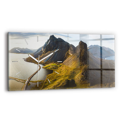 Horloge rectangulaire horizontale Route en Islande