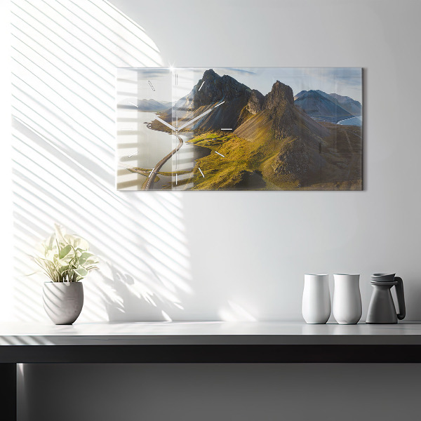 Horloge rectangulaire horizontale Route en Islande