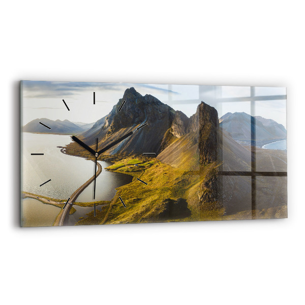 Horloge rectangulaire horizontale Route en Islande