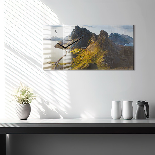 Horloge rectangulaire horizontale Route en Islande