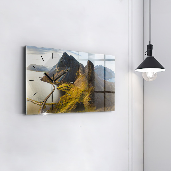 Horloge rectangulaire horizontale Route en Islande