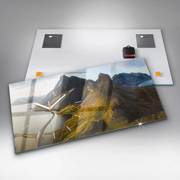 Horloge rectangulaire horizontale Route en Islande