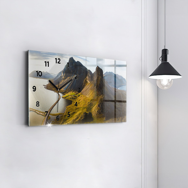 Horloge rectangulaire horizontale Route en Islande