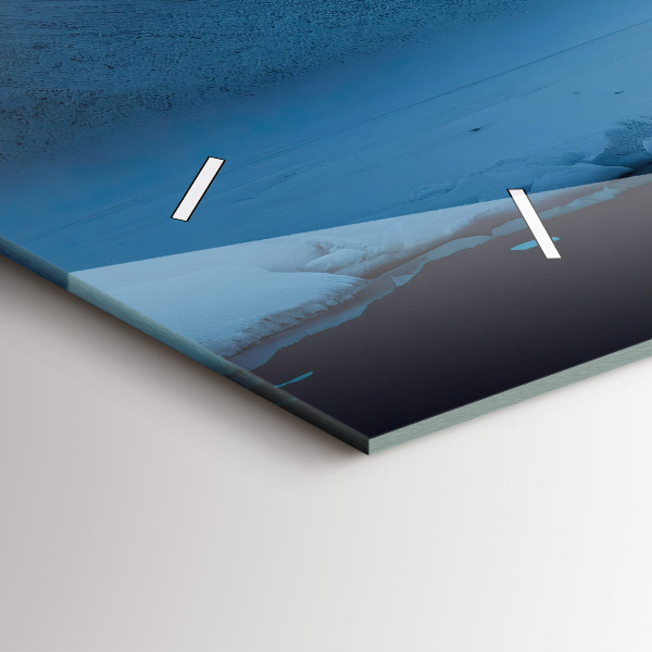 Horloge murale horizontale 'Tente dans les montagnes d''Islande'