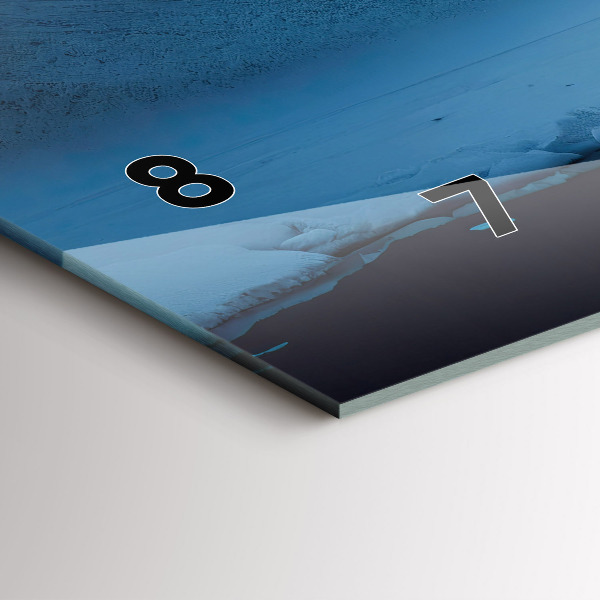 Horloge murale horizontale 'Tente dans les montagnes d''Islande'