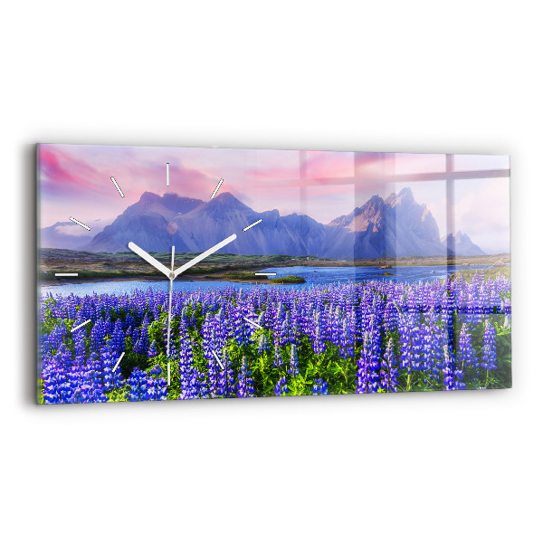 Horloge rectangulaire horizontale Vue sur la montagne Islande