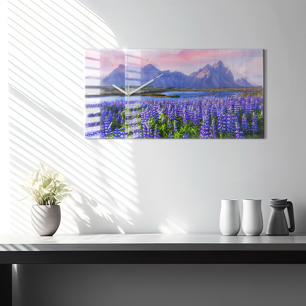 Horloge rectangulaire horizontale Vue sur la montagne Islande