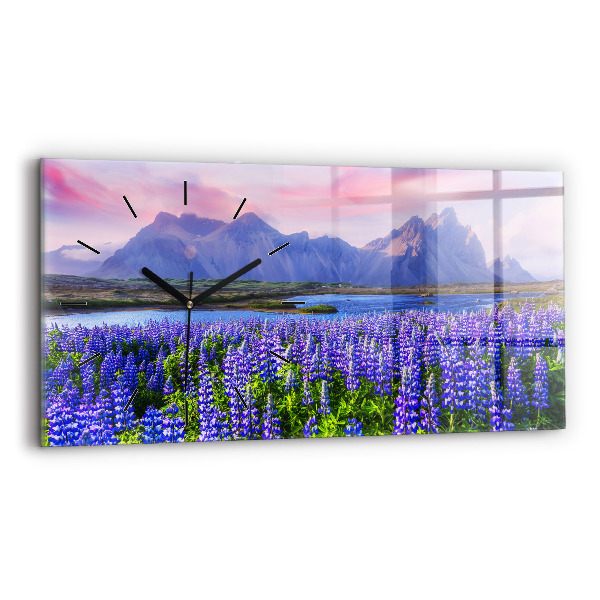 Horloge rectangulaire horizontale Vue sur la montagne Islande