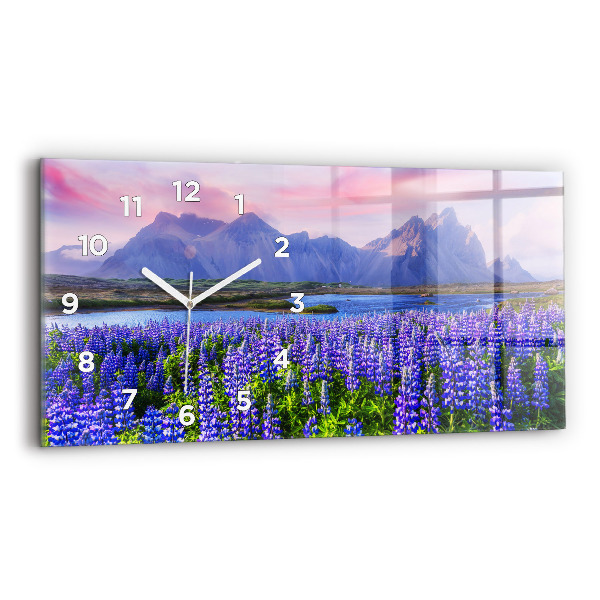Horloge rectangulaire horizontale Vue sur la montagne Islande