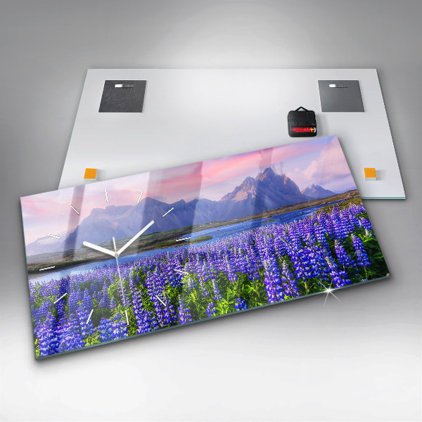 Horloge rectangulaire horizontale Vue sur la montagne Islande