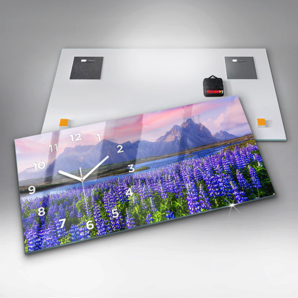 Horloge rectangulaire horizontale Vue sur la montagne Islande