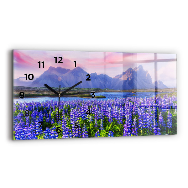 Horloge rectangulaire horizontale Vue sur la montagne Islande
