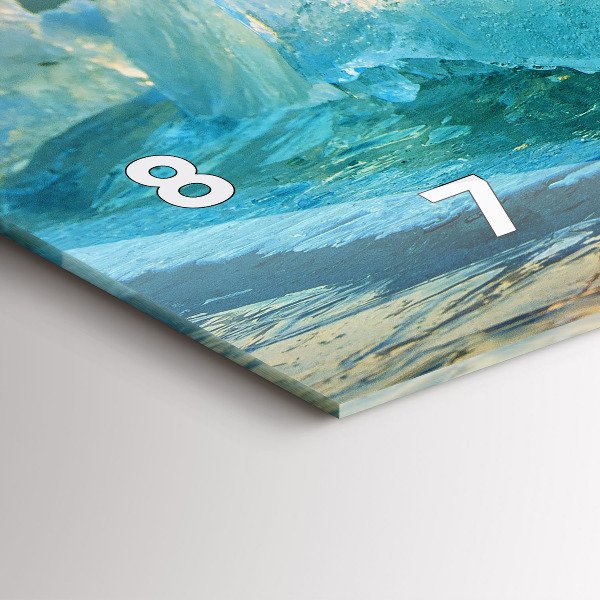 Horloge rectangulaire horizontale Iceberg et lever de soleil