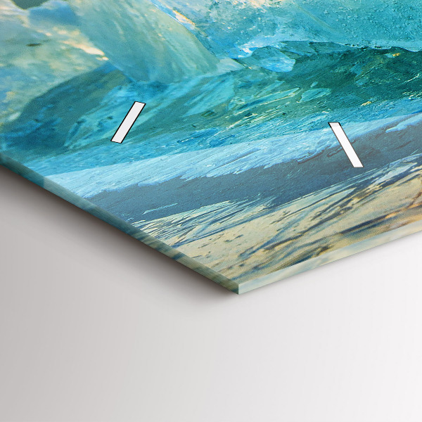 Horloge rectangulaire horizontale Iceberg et lever de soleil