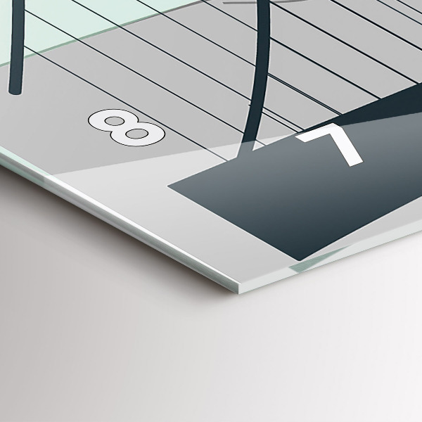 Horloge rectangulaire horizontale Pont vert