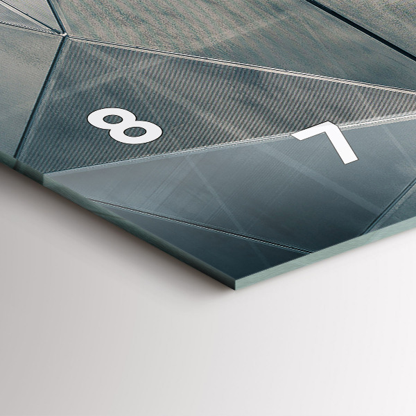 Horloge rectangulaire horizontale Triangles abstraits en métal