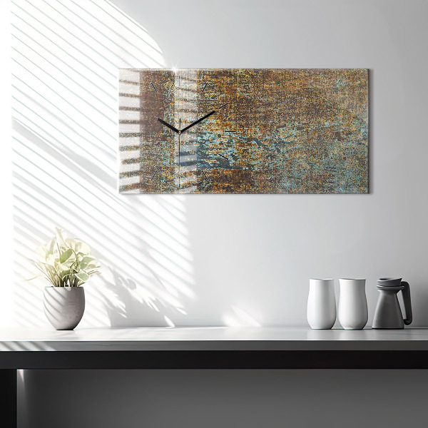 Horloge rectangulaire horizontale Texture de vieux métal