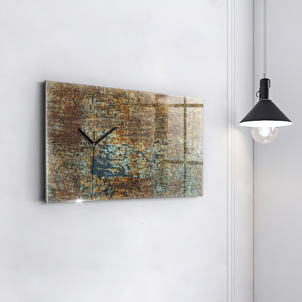 Horloge rectangulaire horizontale Texture de vieux métal