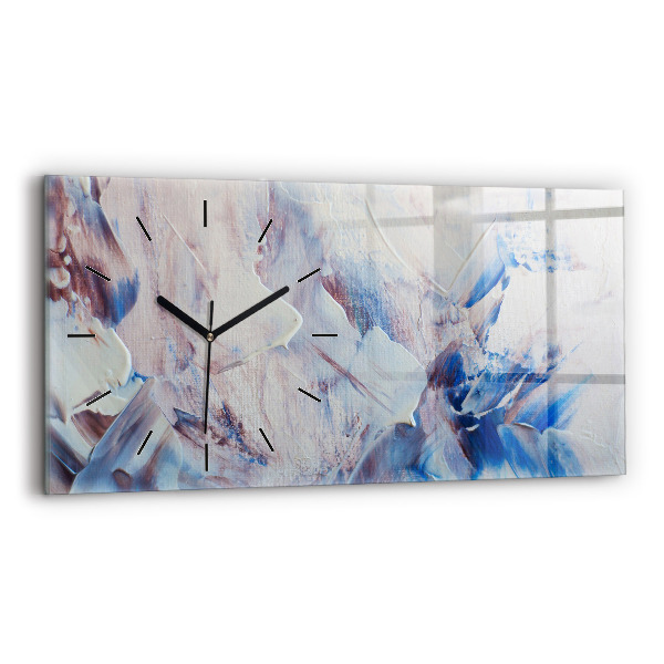 Horloge rectangulaire horizontale Texture de peinture abstraite