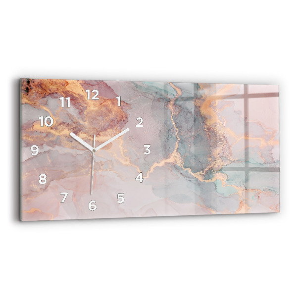 Horloge murale horizontale Texture de marbre