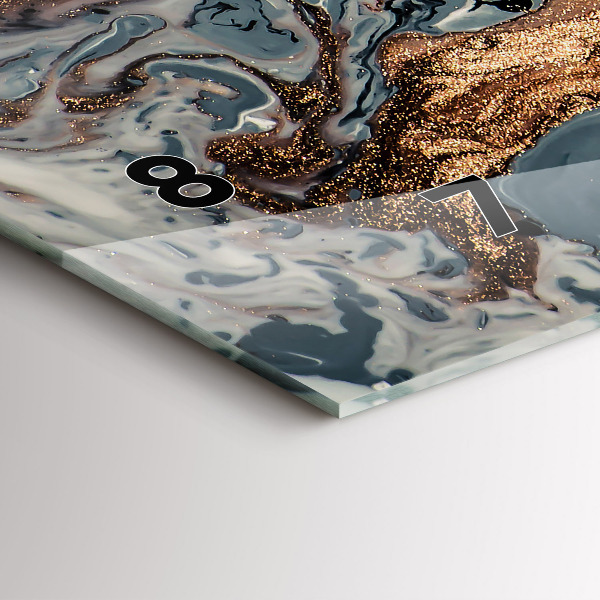 Horloge murale horizontale Art abstrait du marbre