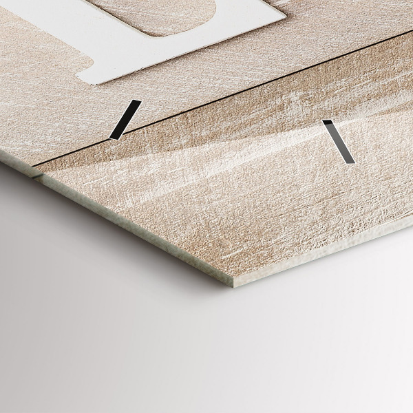 Horloge rectangulaire horizontale 'L''inscription amour'