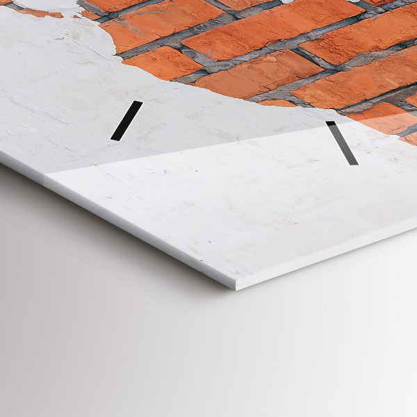 Horloge rectangulaire horizontale Carte du monde en briques