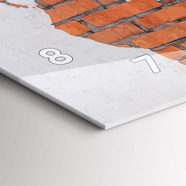 Horloge rectangulaire horizontale Carte du monde en briques