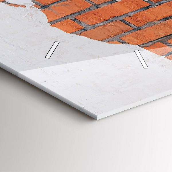 Horloge rectangulaire horizontale Carte du monde en briques