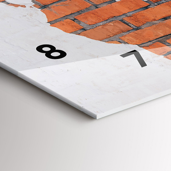 Horloge rectangulaire horizontale Carte du monde en briques